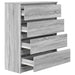 Bufetă gri Sonoma 80x35x99 cm Lemn prelucrat - WALTI WALTI
