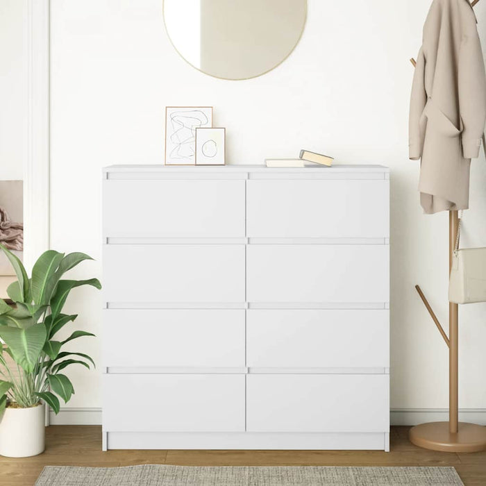 Bufetă albă 100x35x99 cm din lemn prelucrat - WALTI WALTI