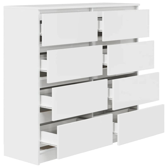 Bufetă albă 100x35x99 cm din lemn prelucrat - WALTI WALTI
