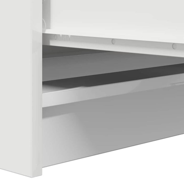 Bufetă albă 100x35x99 cm din lemn prelucrat - WALTI WALTI