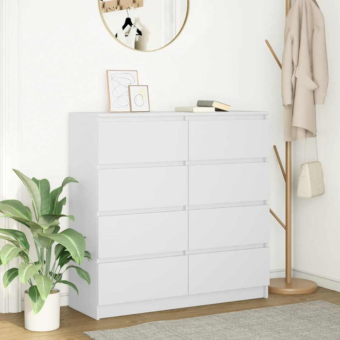 Bufetă albă 100x35x99 cm din lemn prelucrat - WALTI WALTI