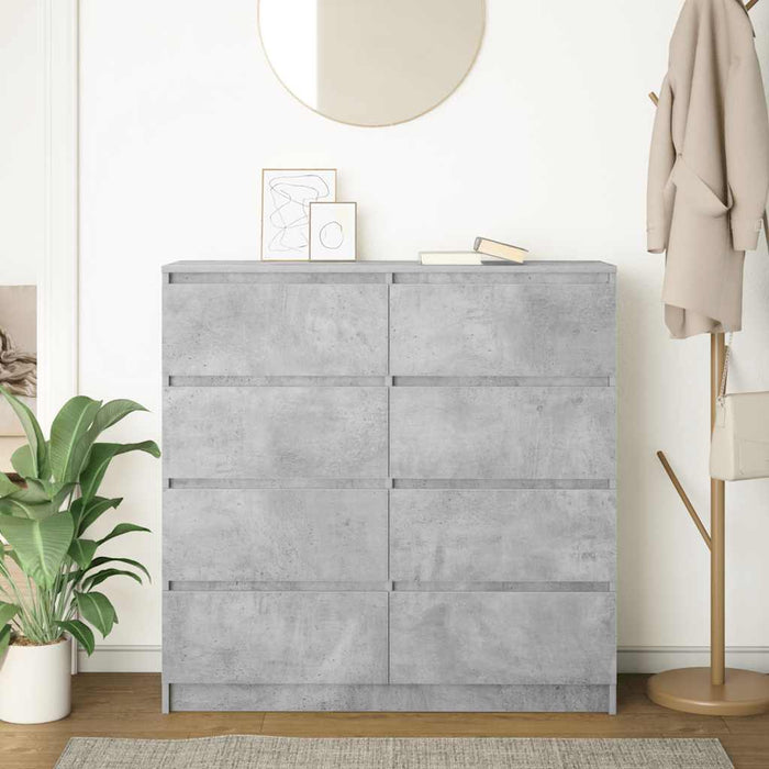 Bufetă Gri Beton 100x35x99 cm Lemn prelucrat - WALTI WALTI