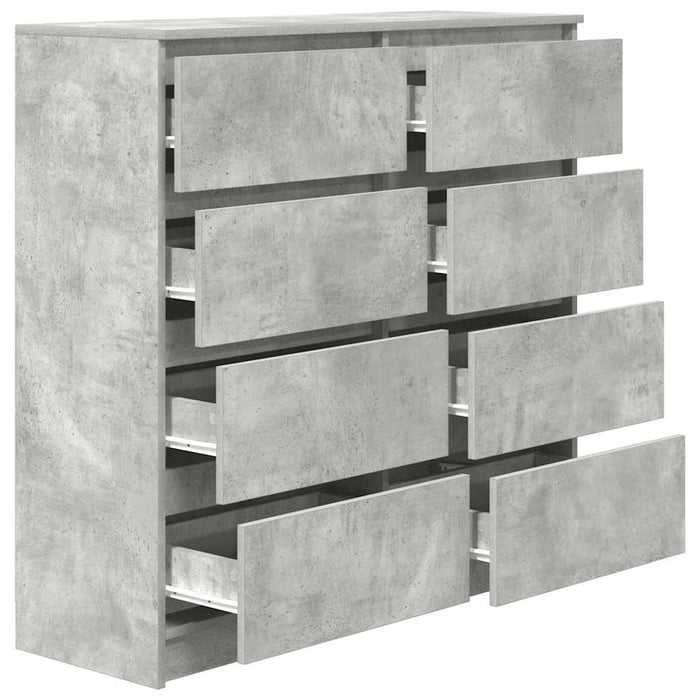 Bufetă Gri Beton 100x35x99 cm Lemn prelucrat - WALTI WALTI