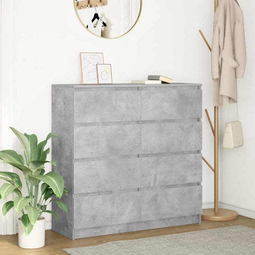 Bufetă Gri Beton 100x35x99 cm Lemn prelucrat - WALTI WALTI