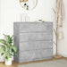Bufetă Gri Beton 100x35x99 cm Lemn prelucrat - WALTI WALTI