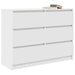 Bufetă albă 100x35x76 cm din lemn prelucrat - WALTI WALTI