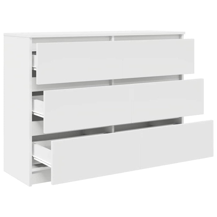 Bufetă albă 100x35x76 cm din lemn prelucrat - WALTI WALTI