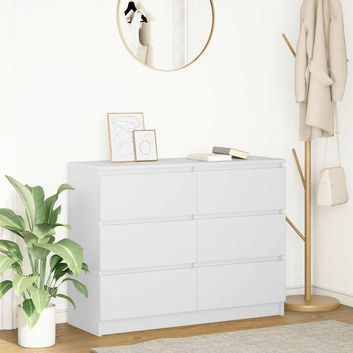 Bufetă albă 100x35x76 cm din lemn prelucrat - WALTI WALTI