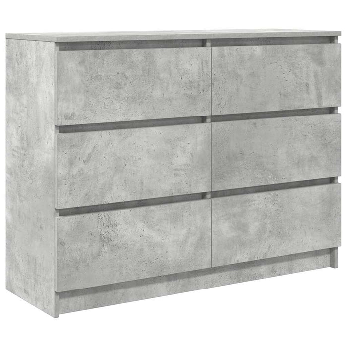 Bufetă Gri Beton 100x35x76 cm Lemn prelucrat - WALTI WALTI