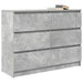 Bufetă Gri Beton 100x35x76 cm Lemn prelucrat - WALTI WALTI
