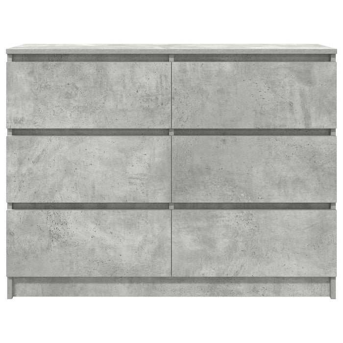 Bufetă Gri Beton 100x35x76 cm Lemn prelucrat - WALTI WALTI