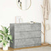 Bufetă Gri Beton 100x35x76 cm Lemn prelucrat - WALTI WALTI