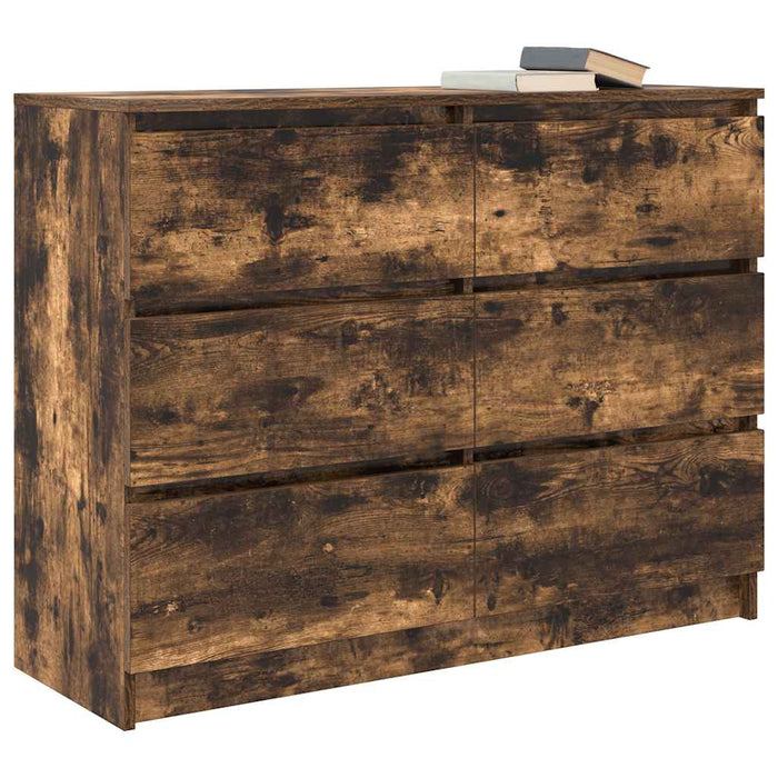 Dulap, stejar fumuriu, 100x35x76 cm, lemn compozit - WALTI WALTI