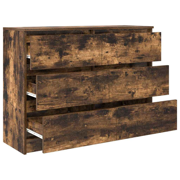 Dulap, stejar fumuriu, 100x35x76 cm, lemn compozit - WALTI WALTI