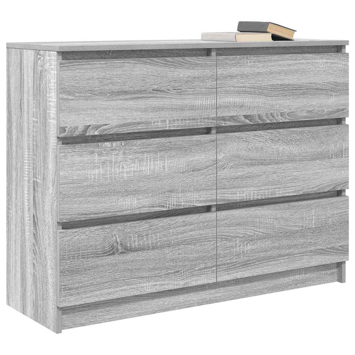 Servantă, gri sonoma, 100x35x76 cm, lemn prelucrat - WALTI WALTI