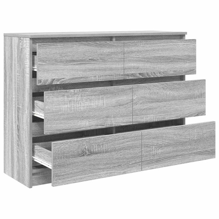 Servantă, gri sonoma, 100x35x76 cm, lemn prelucrat - WALTI WALTI