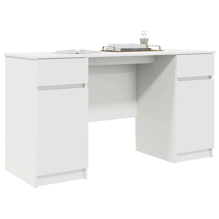 Birou cu sertar cu raft Alb 140 x 49 x 76 cm Lemn compozit - WALTI WALTI
