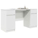 Birou cu sertar cu raft Alb 140 x 49 x 76 cm Lemn compozit - WALTI WALTI