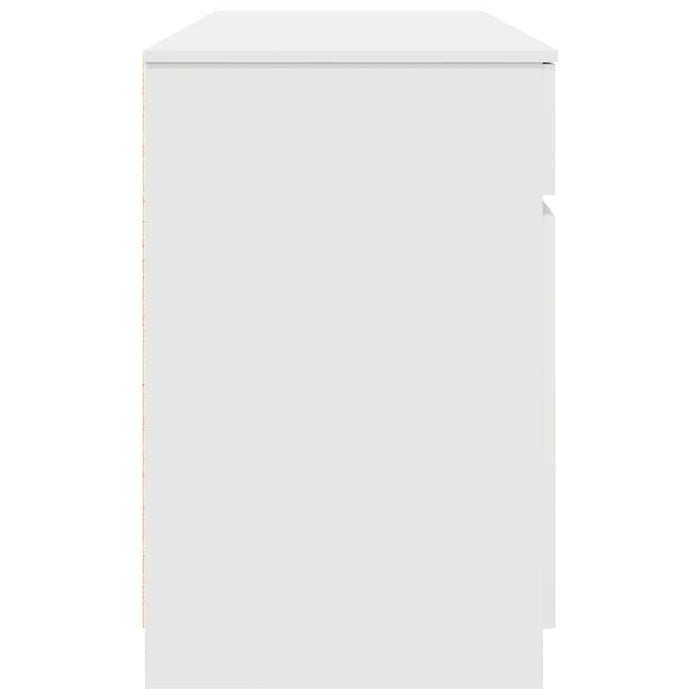 Birou cu sertar cu raft Alb 140 x 49 x 76 cm Lemn compozit - WALTI WALTI