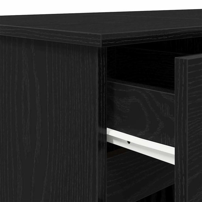 Birou cu sertar Stejar negru 140 x 49 x 76 cm Lemn compozit - WALTI WALTI
