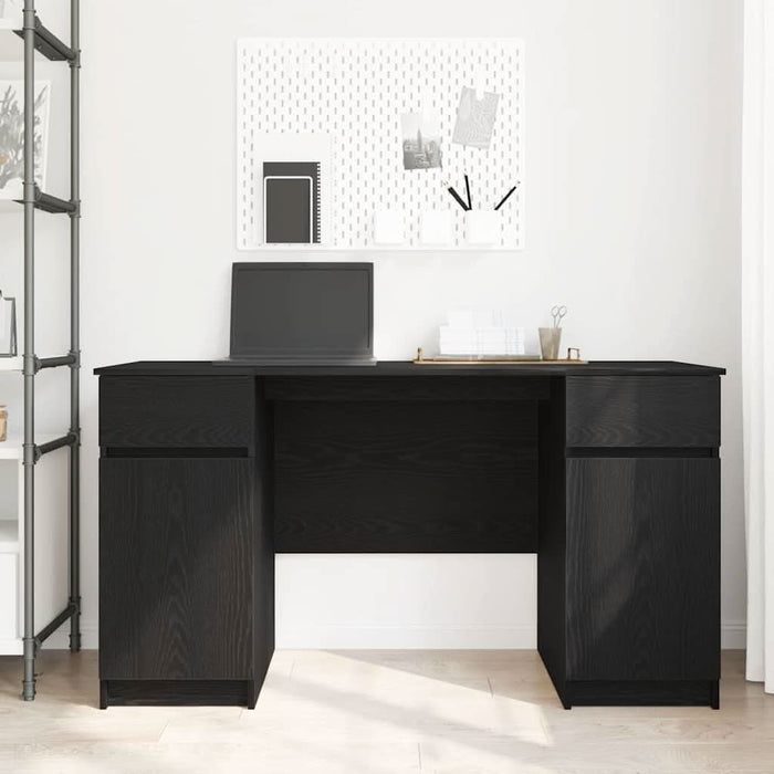 Birou cu sertar Stejar negru 140 x 49 x 76 cm Lemn compozit - WALTI WALTI