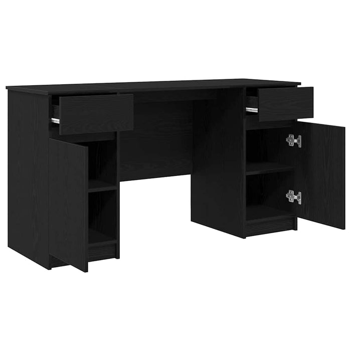 Birou cu sertar Stejar negru 140 x 49 x 76 cm Lemn compozit - WALTI WALTI