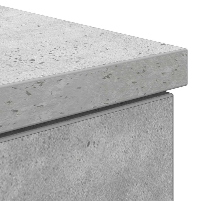 Birou cu sertar cu ușă Gri beton 140 x 49 x 76 cm Lemn compozit - WALTI WALTI