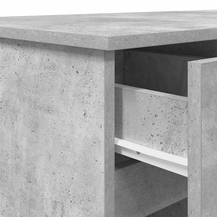 Birou cu sertar cu ușă Gri beton 140 x 49 x 76 cm Lemn compozit - WALTI WALTI