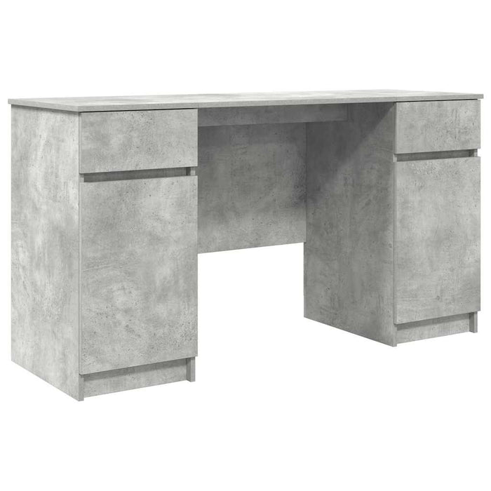 Birou cu sertar cu ușă Gri beton 140 x 49 x 76 cm Lemn compozit - WALTI WALTI