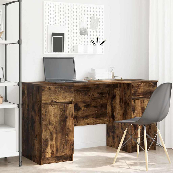 Birou cu sertar Stejar afumat 140 x 49 x 76 cm Lemn compozit - WALTI WALTI