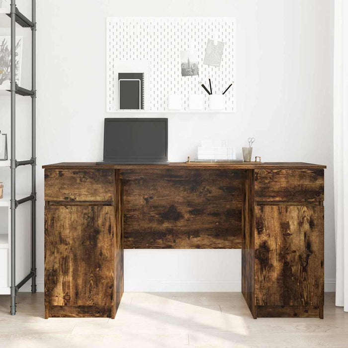 Birou cu sertar Stejar afumat 140 x 49 x 76 cm Lemn compozit - WALTI WALTI
