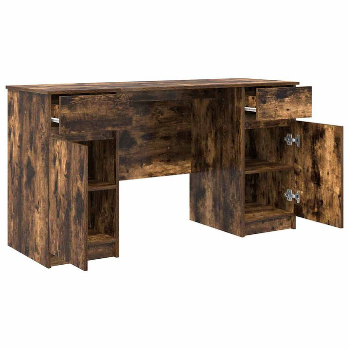 Birou cu sertar Stejar afumat 140 x 49 x 76 cm Lemn compozit - WALTI WALTI