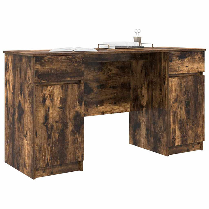 Birou cu sertar Stejar afumat 140 x 49 x 76 cm Lemn compozit - WALTI WALTI