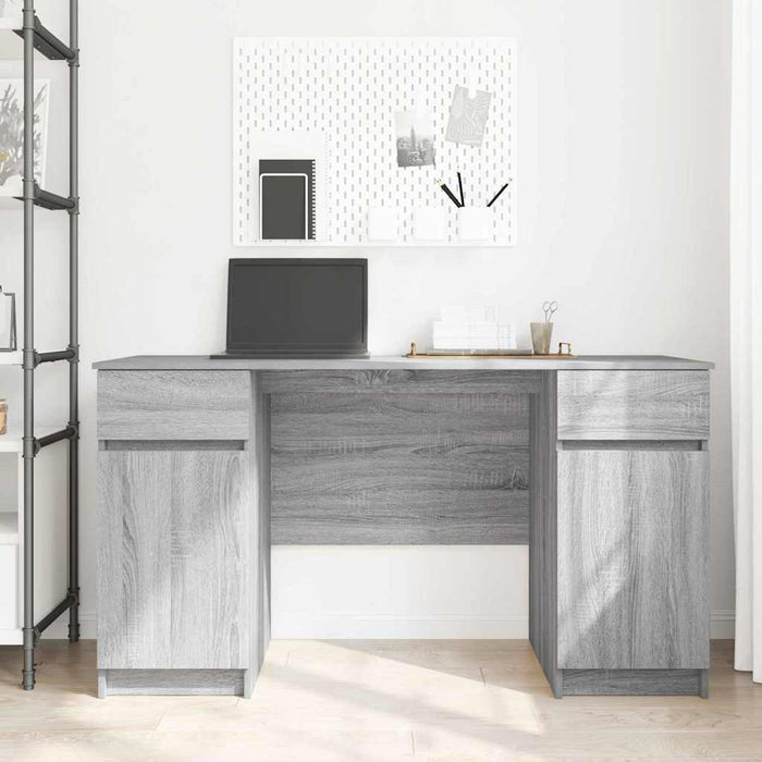 Birou cu sertar sonoma gri 140 x 49 x 76 cm Lemn compozit - WALTI WALTI