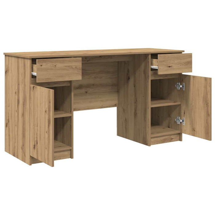 Birou cu sertar stejar artizanal 140 x 49 x 76 cm Lemn compozit - WALTI WALTI
