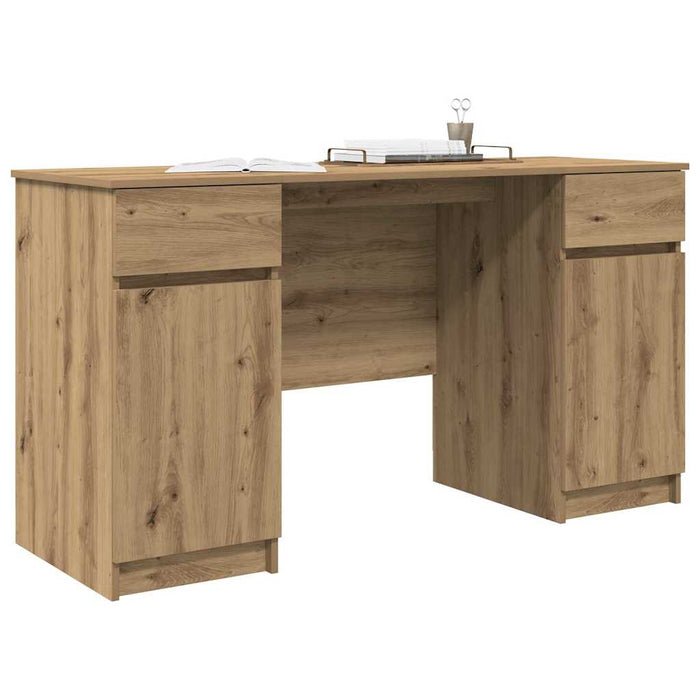 Birou cu sertar stejar artizanal 140 x 49 x 76 cm Lemn compozit - WALTI WALTI