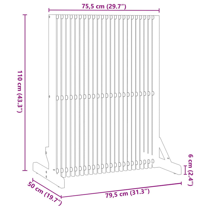 Ecran de intimitate Maro 79.5 x 50 x 110 cm - WALTI WALTI