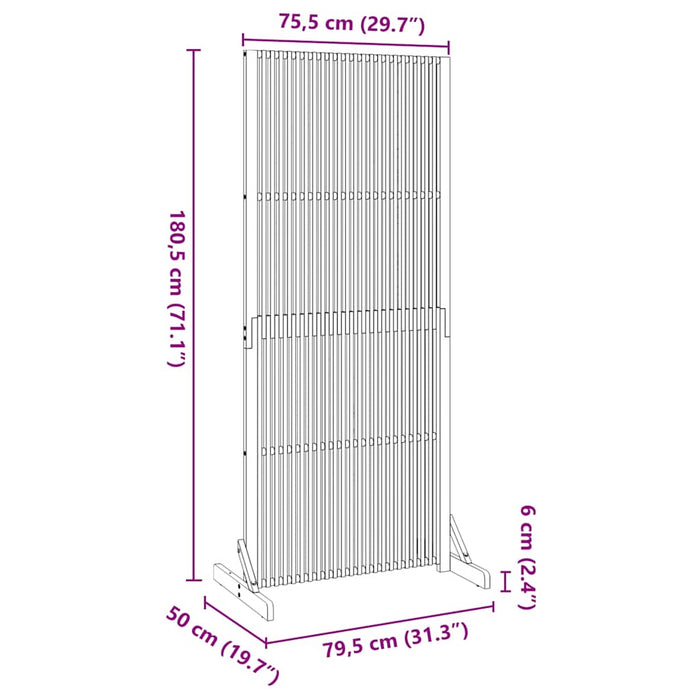 Ecran de confidențialitate pentru, interior/exterior, 180,5 cm - WALTI WALTI