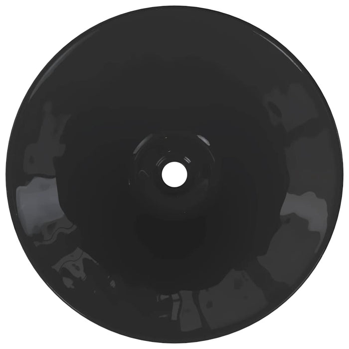 Lavoare 2 buc Negru lucios Ø42x14 cm Ceramic - WALTI WALTI