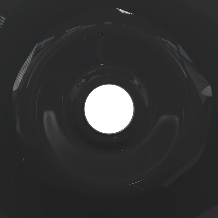 Lavoare 2 buc Negru lucios Ø42x14 cm Ceramic - WALTI WALTI