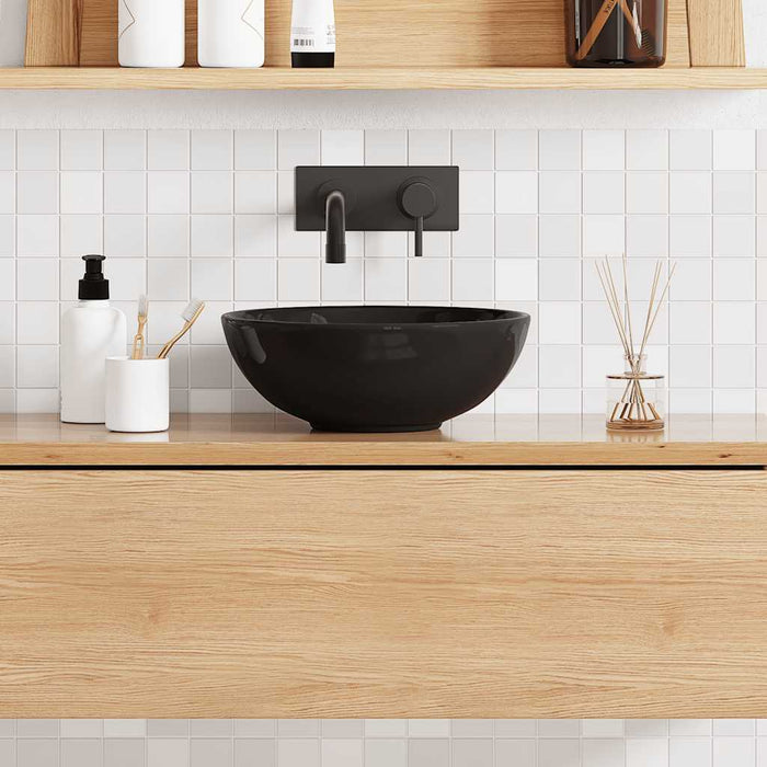 Lavoar negru lucios Ø28x10 cm ceramică - WALTI WALTI
