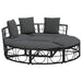 Pat de lounge pentru exterior fără baldachin Poly Rattan negru - WALTI WALTI