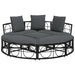 Pat de lounge pentru exterior fără baldachin Poly Rattan negru - WALTI WALTI