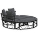 Pat de lounge pentru exterior fără baldachin Poly Rattan negru - WALTI WALTI