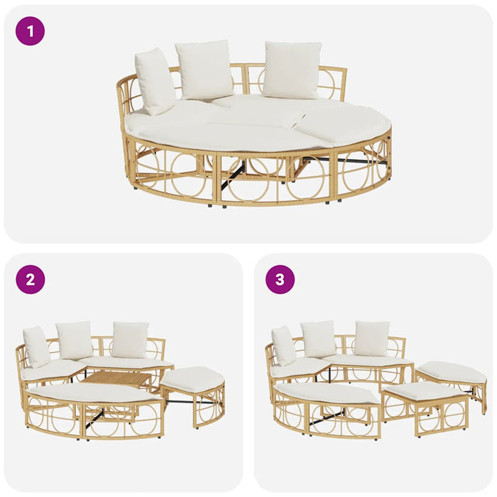 Pat lounge pentru exterior fără baldachin Poly Rattan - WALTI WALTI