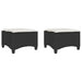 Scaune de grădină cu perne 2 buc Negru 55x55x36 cm Poly Ratan - WALTI WALTI