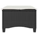 Scaune de grădină cu perne 2 buc Negru 55x55x36 cm Poly Ratan - WALTI WALTI