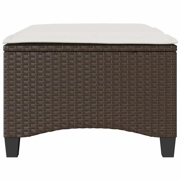 Scaune de grădină cu perne 2 buc Maro 55x55x36 cm Poly Ratan - WALTI WALTI