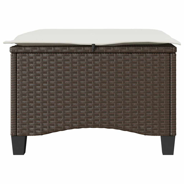 Scaune de grădină cu perne 2 buc Maro 55x55x36 cm Poly Ratan - WALTI WALTI