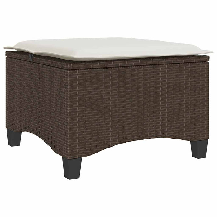 Scaune de grădină cu perne 2 buc Maro 55x55x36 cm Poly Ratan - WALTI WALTI